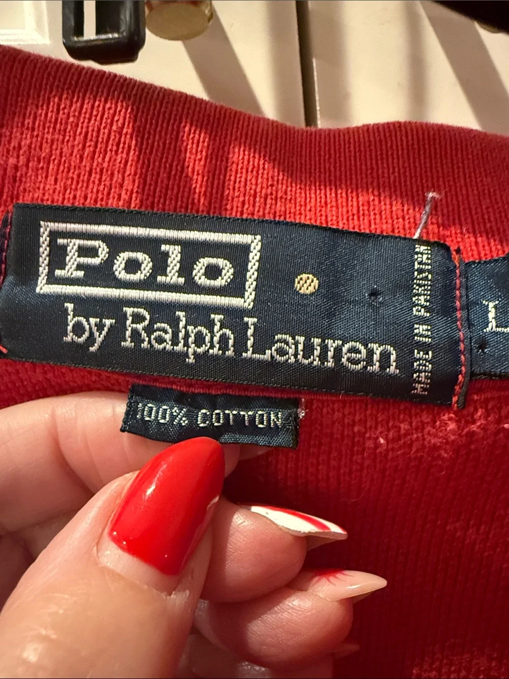 Polo by Ralph Lauren Red Long-Sleeve Polo with Embroidered Logo